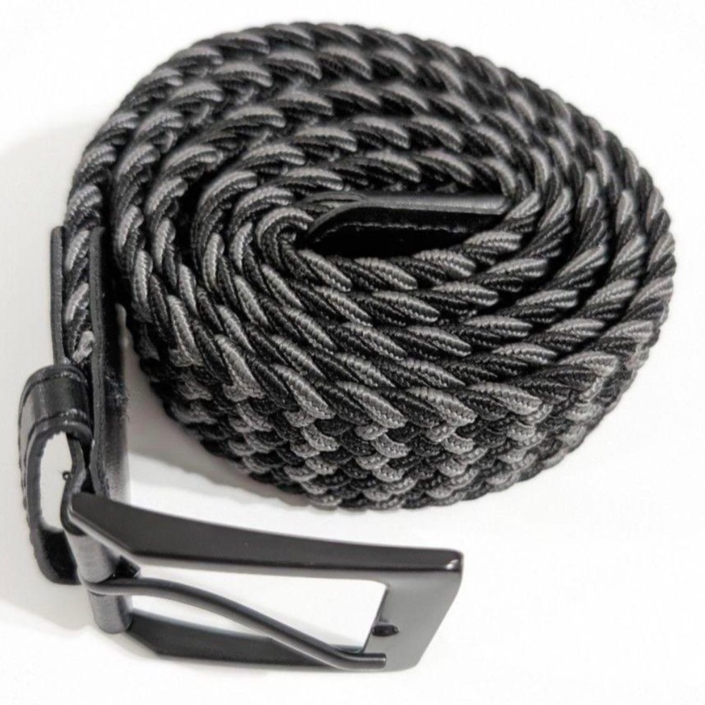 Stylish Black and Gray Men's Belt - Picture 3 of 12